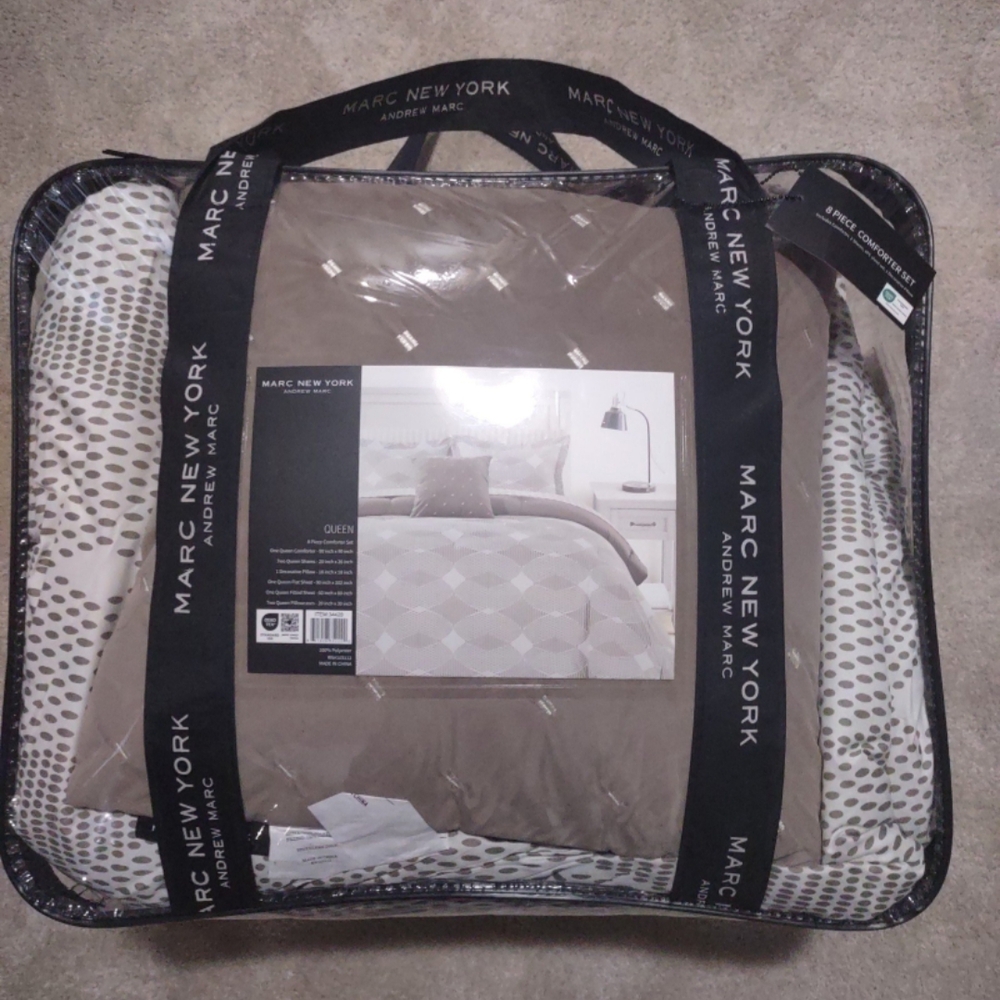 Marc New York Light Color Comforter Set with Subtle Pattern